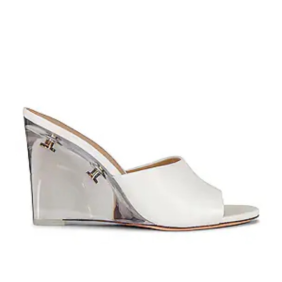 VERONICA BEARD Dali Lucite Wedge in Coconut - Picture 7 of 9